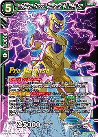 Golden Frieza, Pinnacle of the Clan - Supreme Rivalry Pre-Release Cards - Rare - BT13-076