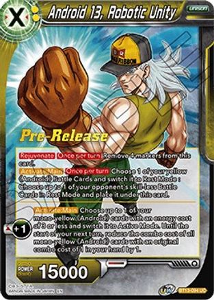 Android 13, Robotic Unity - Supreme Rivalry Pre-Release Cards - Uncommon - BT13-094