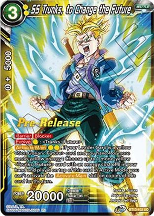 SS Trunks, to Change the Future - Supreme Rivalry Pre-Release Cards - Uncommon - BT13-102