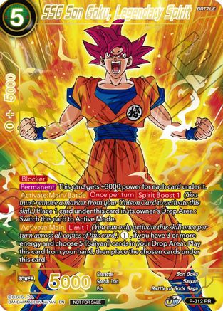 SSG Son Goku, Legendary Spirit (Gold Stamped) - Promotion Cards - Promo - P-312