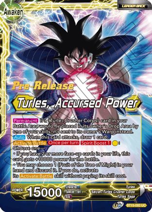 Turles // Turles, Accursed Power - Saiyan Showdown Pre-Release Cards - Uncommon - BT15-092
