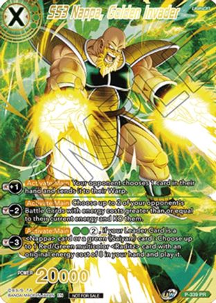 SS3 Nappa, Golden Invader (Gold Stamped) - Promotion Cards - Promo - P-339