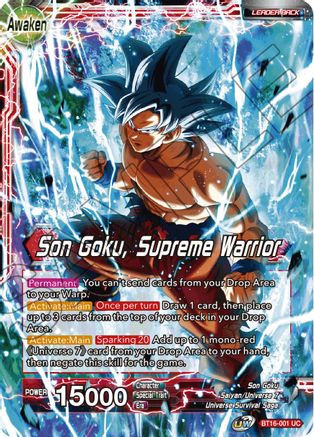 Son Goku // Son Goku, Supreme Warrior - Realm of the Gods - Uncommon - BT16-001