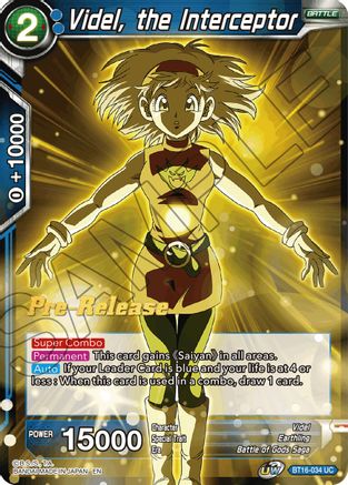 Videl, the Interceptor - Realm of the Gods Pre-Release Cards - Uncommon - BT16-034