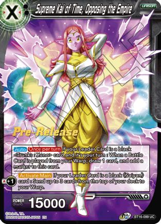 Supreme Kai of Time, Opposing the Empire - Realm of the Gods Pre-Release Cards - Uncommon - BT16-099