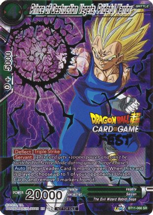 Prince of Destruction Vegeta, Prideful Warrior (Card Game Fest 2022) - Tournament Promotion Cards - Promo - BT11-066