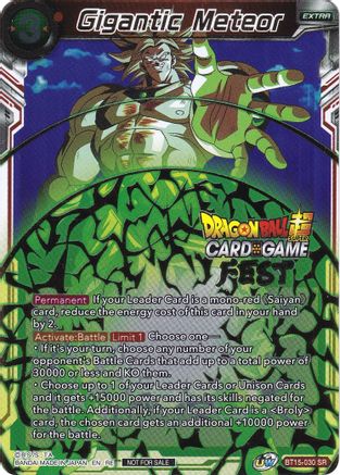 Gigantic Meteor (Card Game Fest 2022) - Tournament Promotion Cards - Promo - BT15-030