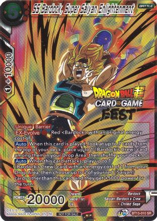 SS Bardock, Super Saiyan Enlightenment (Card Game Fest 2022) - Tournament Promotion Cards - Promo - BT13-010