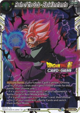 Realm of the Gods - Black Kamehameha (Card Game Fest 2022) - Tournament Promotion Cards - Promo - BT16-092