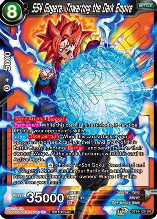 SS4 Gogeta, Thwarting the Dark Empire (Buy a Box) - Promotion Cards - Super Rare - BT14-129