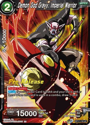 Demon God Gravy, Imperial Warrior - Ultimate Squad Pre-Release Cards - Uncommon - BT17-118