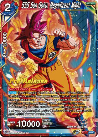 SSG Son Goku, Magnificent Might - Ultimate Squad Pre-Release Cards - Uncommon - BT17-138