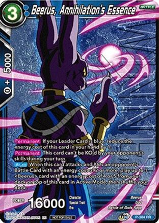 Beerus, Annihilation's Essence (Tournament Pack Vol. 8) (Winner) - Tournament Promotion Cards - Promo - P-384