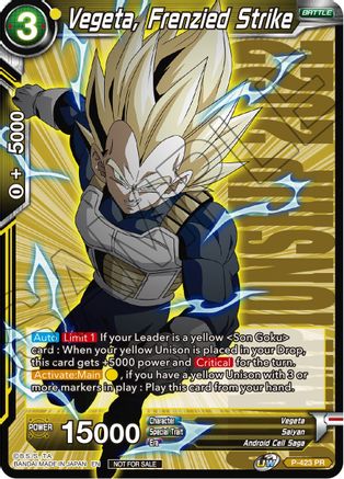 Vegeta, Frenzied Strike (Championship Pack 2022 Vol.2) - Promotion Cards - Promo - P-423