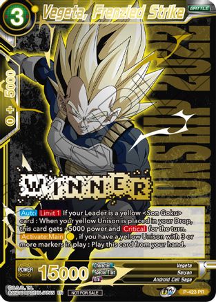 Vegeta, Frenzied Strike (Championship Pack 2022 Vol.2) (Winner Gold Stamped) - Promotion Cards - Promo - P-423