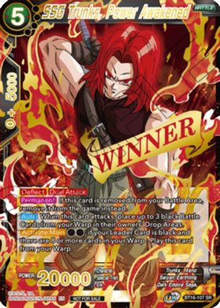 SSG Trunks, Power Awakened (Winner Stamped) - Tournament Promotion Cards - Promo - BT16-107