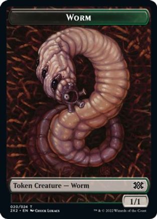Worm // Aven Initiate Double-sided Token - Double Masters 2022 - T -