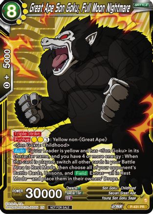 Great Ape Son Goku, Full Moon Nightmare - Promotion Cards - Promo - P-431