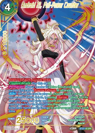 Android 21, Full-Power Counter (SPR) - Power Absorbed - Special Rare - BT20-145