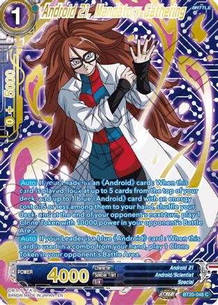 Android 21, Mandatory Gathering (Gold-Stamped) - Power Absorbed - Common - BT20-048