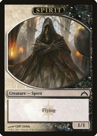 Spirit Token (Black/White) - Gatecrash - T - 7