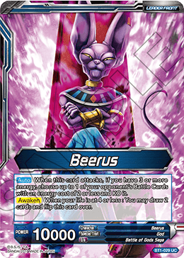Beerus // Beerus, God of Destruction - Galactic Battle - Uncommon - BT1-029