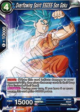 Overflowing Spirit SSGSS Son Goku - Galactic Battle - Uncommon - BT1-032