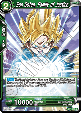Son Goten, Family of Justice - Galactic Battle - Common - BT1-063