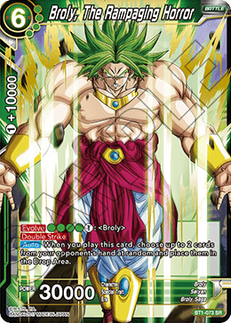 Broly, The Rampaging Horror - Galactic Battle - Super Rare - BT1-073