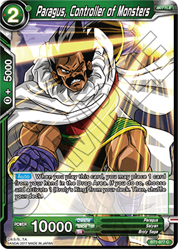 Paragus, Controller of Monsters - Galactic Battle - Common - BT1-077