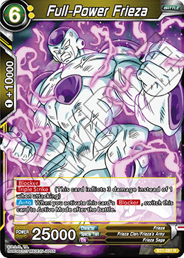 Full-Power Frieza (Shatterfoil) - Draft Box 04 - Dragon Brawl - Rare - BT1-087