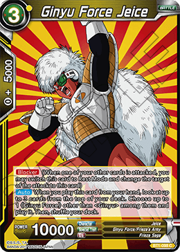 Ginyu Force Jeice - Galactic Battle - Common - BT1-098