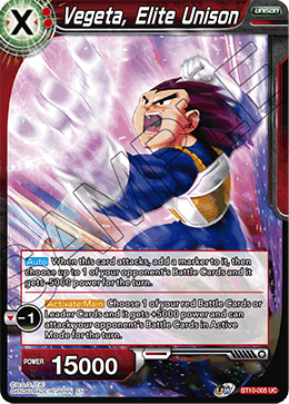 Vegeta, Elite Unison - Rise of the Unison Warrior (2nd Edition) - Uncommon - BT10-005