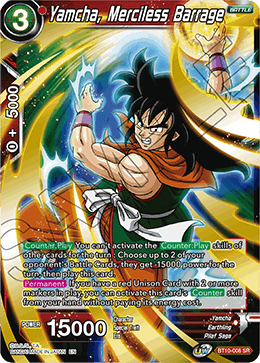 Yamcha, Merciless Barrage (Non-Holo) - Cross Spirits - Super Rare - BT10-008