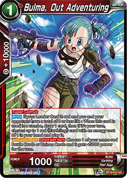 Bulma, Out Adventuring - Rise of the Unison Warrior - Uncommon - BT10-012