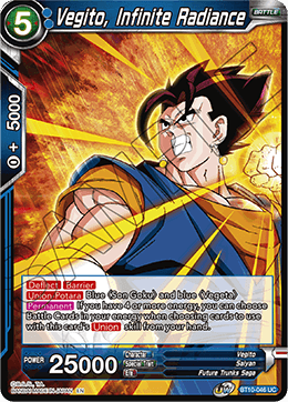 Vegito, Infinite Radiance - Rise of the Unison Warrior (2nd Edition) - Uncommon - BT10-046