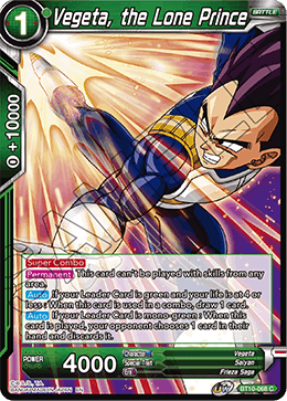 Vegeta, the Lone Prince - Rise of the Unison Warrior - Common - BT10-068