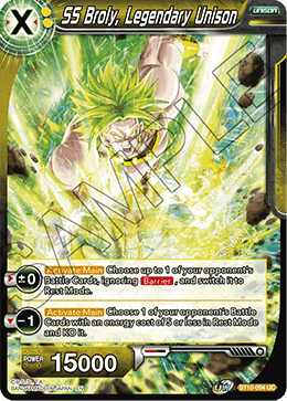 SS Broly, Legendary Unison - Rise of the Unison Warrior (2nd Edition) - Uncommon - BT10-094
