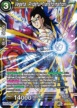 Vegeta, Prideful Transformation - Rise of the Unison Warrior - Super Rare - BT10-105