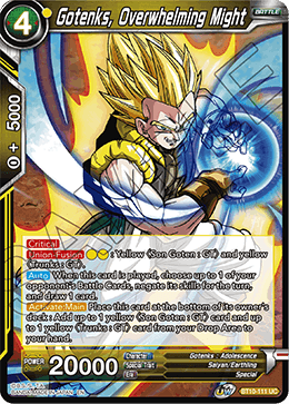 Gotenks, Overwhelming Might - Rise of the Unison Warrior - Uncommon - BT10-111