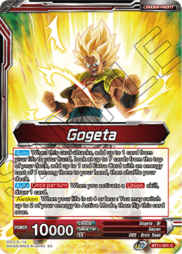 Gogeta // SSB Gogeta, Prophet of Demise - Vermilion Bloodline - Common - BT11-001