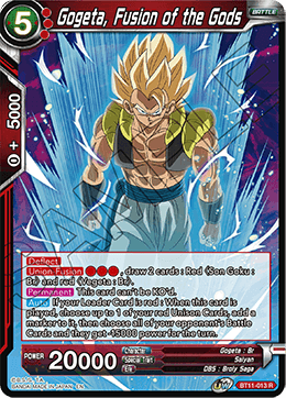 Gogeta, Fusion of the Gods - Vermilion Bloodline - Rare - BT11-013