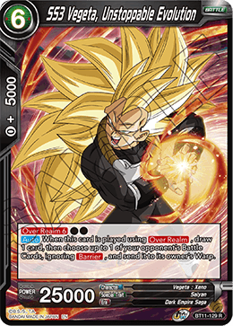 SS3 Vegeta, Unstoppable Evolution - Vermilion Bloodline (2nd Edition) - Rare - BT11-129