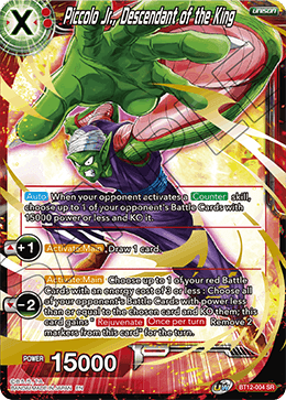 Piccolo Jr., Descendant of the King - Vicious Rejuvenation - Super Rare - BT12-004