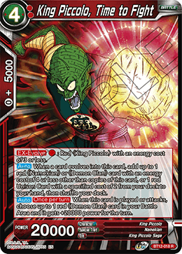 King Piccolo, Time to Fight - Vicious Rejuvenation - Rare - BT12-018