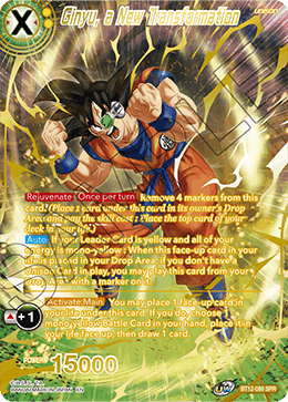 Ginyu, a New Transformation (SPR) - Vicious Rejuvenation - Special Rare - BT12-088