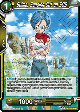 Bulma, Sending Out an SOS - Vicious Rejuvenation Pre-Release Cards - Rare - BT12-097