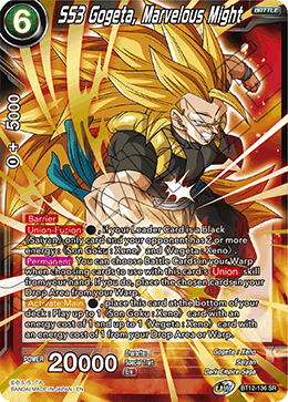 SS3 Gogeta, Marvelous Might - Vicious Rejuvenation - Super Rare - BT12-136
