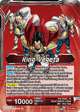 King Vegeta // King Vegeta, Head of the Saiyan Rebellion - Supreme Rivalry - Common - BT13-002