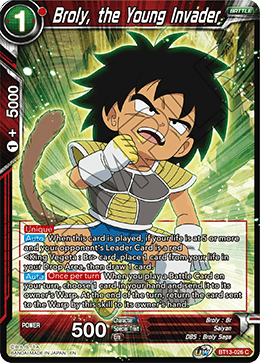 Broly, the Young Invader - Supreme Rivalry - Common - BT13-026